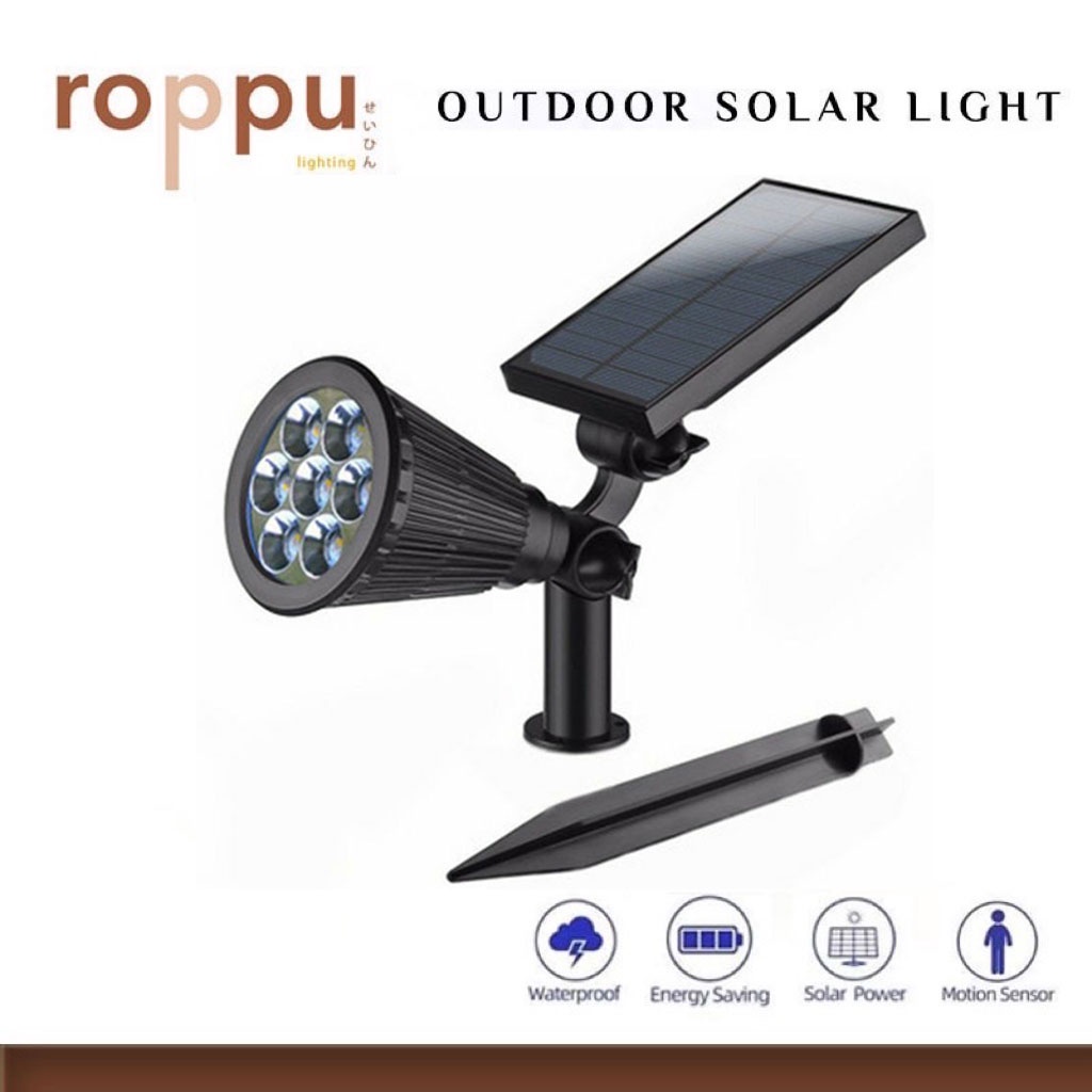 Roppu Lampu Solar Panel Taman Outdoor Tenaga Surya 12 LED