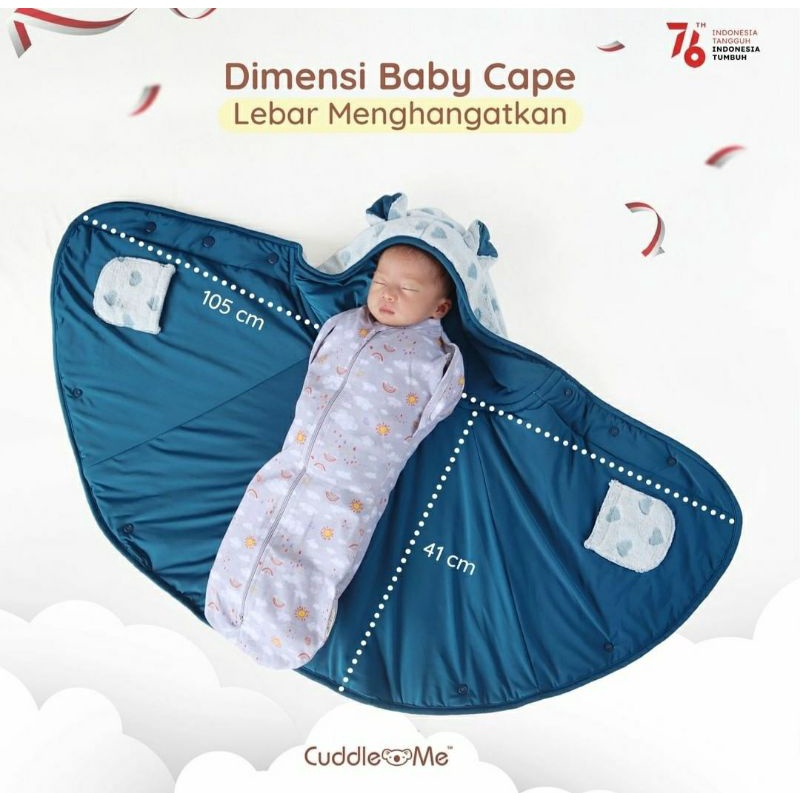 Cuddleme Baby Cape | Selimut Jaket Bayi | Cuddle Me Babycape | Blanket On the Go Carrier Gendongan