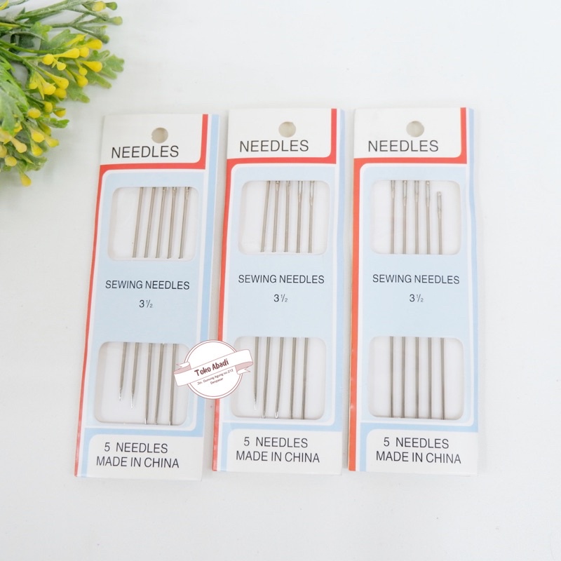 (per set) JARUM JAHIT PANJANG / JARUM JAHIT TANGAN / JARUM JAHIT