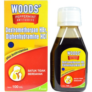 WOODS Peppermint Antitussive 100 ML - Obat Batuk Tidak Berdahak 60 ML Batuk Alergi Sirup