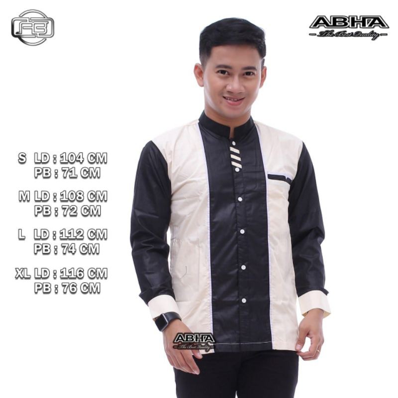 baju Koko pria model jari list original pekalongan