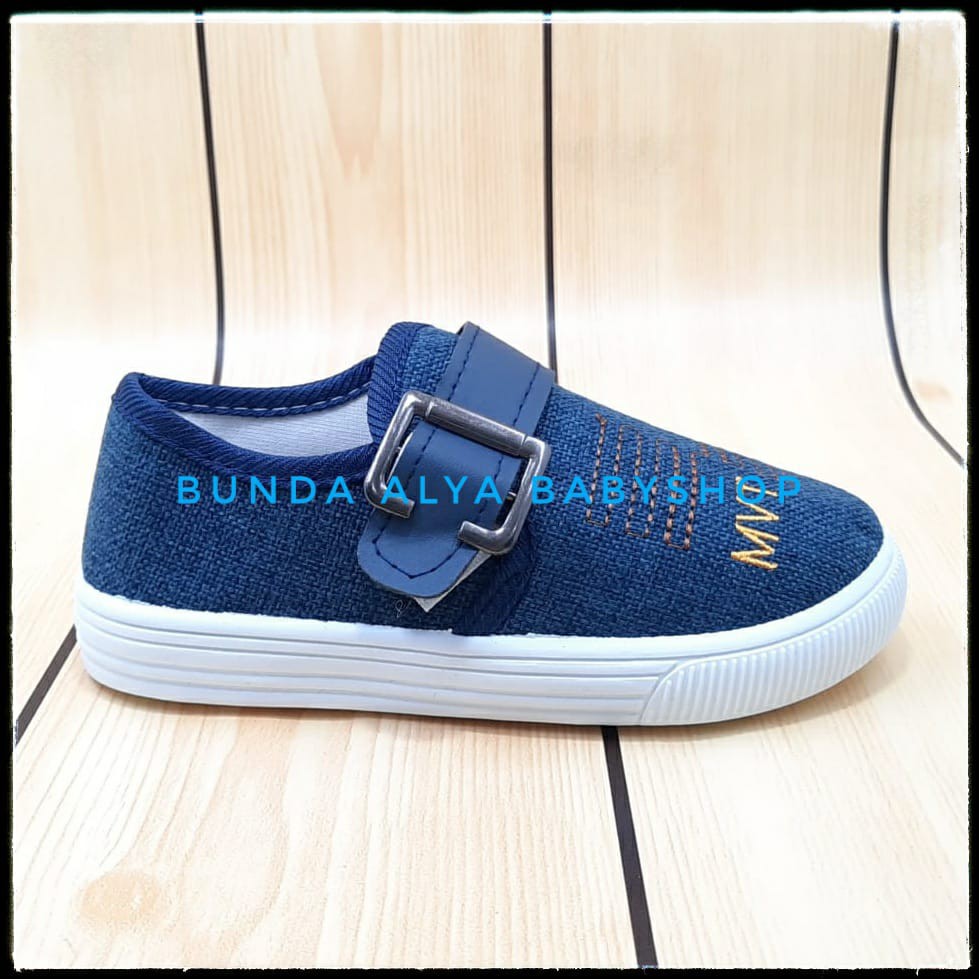 Sepatu Anak Laki Laki IMPORT 1 - 7 Tahun NAVY Alas Karet Anti Licin Sepatu Anak Cowok Premium MVT Size 21 - 35