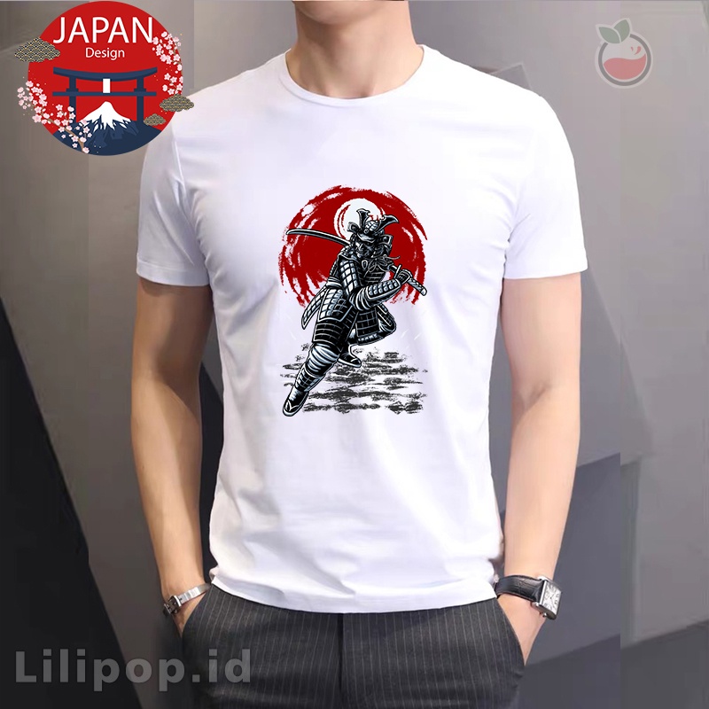 Lilipop Kaos Pria Geisha Samurai Baju Distro Basic Tshirt Kasual