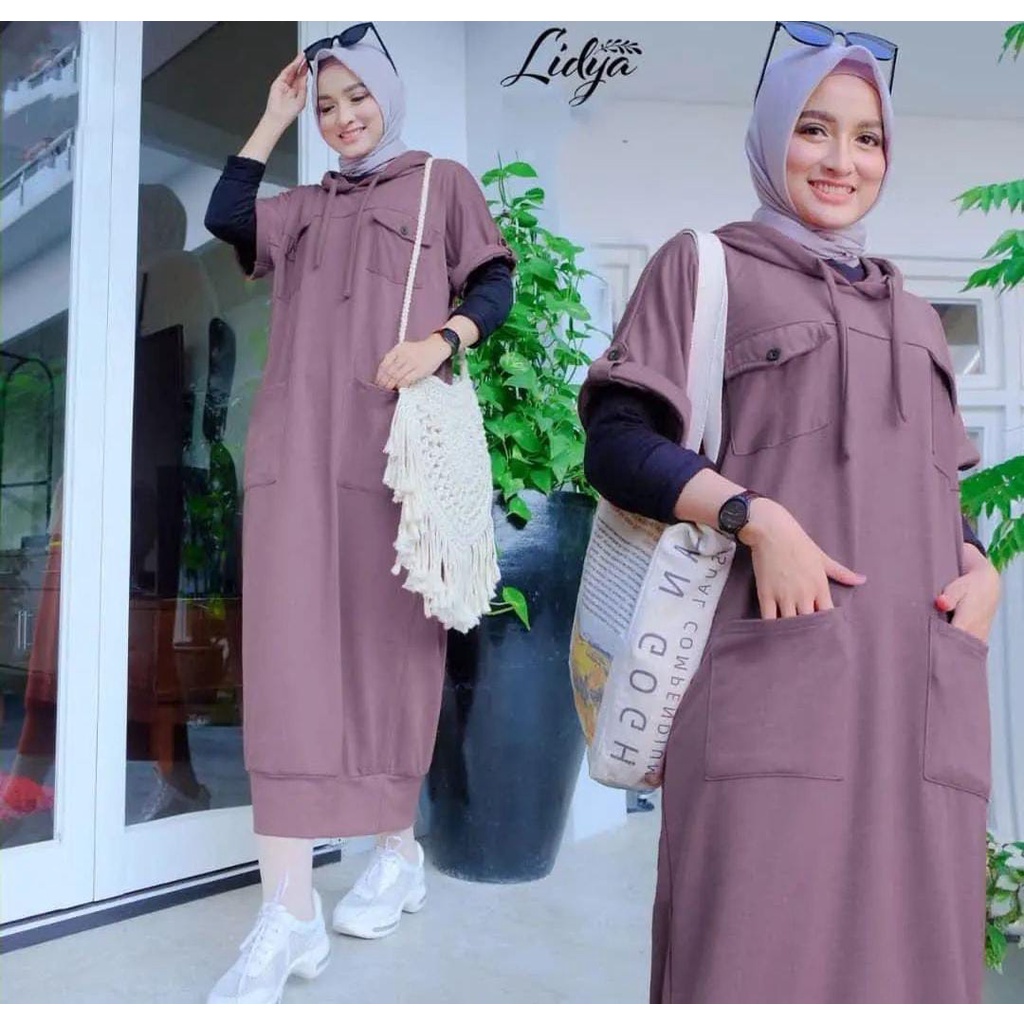 Lidya Midi Dress / Lidya Maxy / Lydia Dress / Dress Wanita / Dress Wanita Murah / Gamis Wanita/ Memo