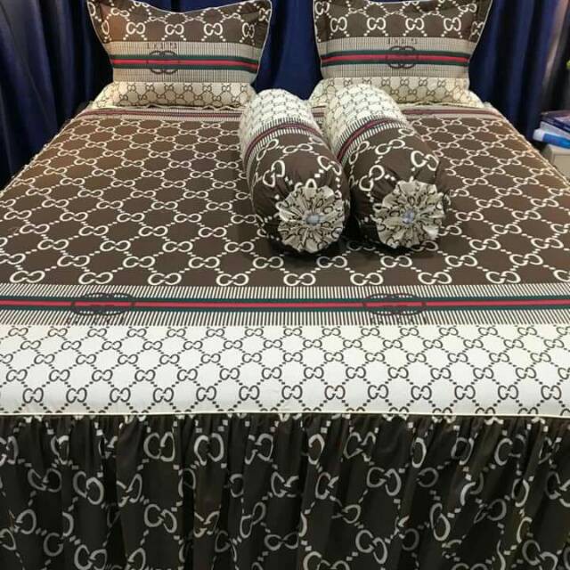 Sprei Rumbai Motif Gucci New