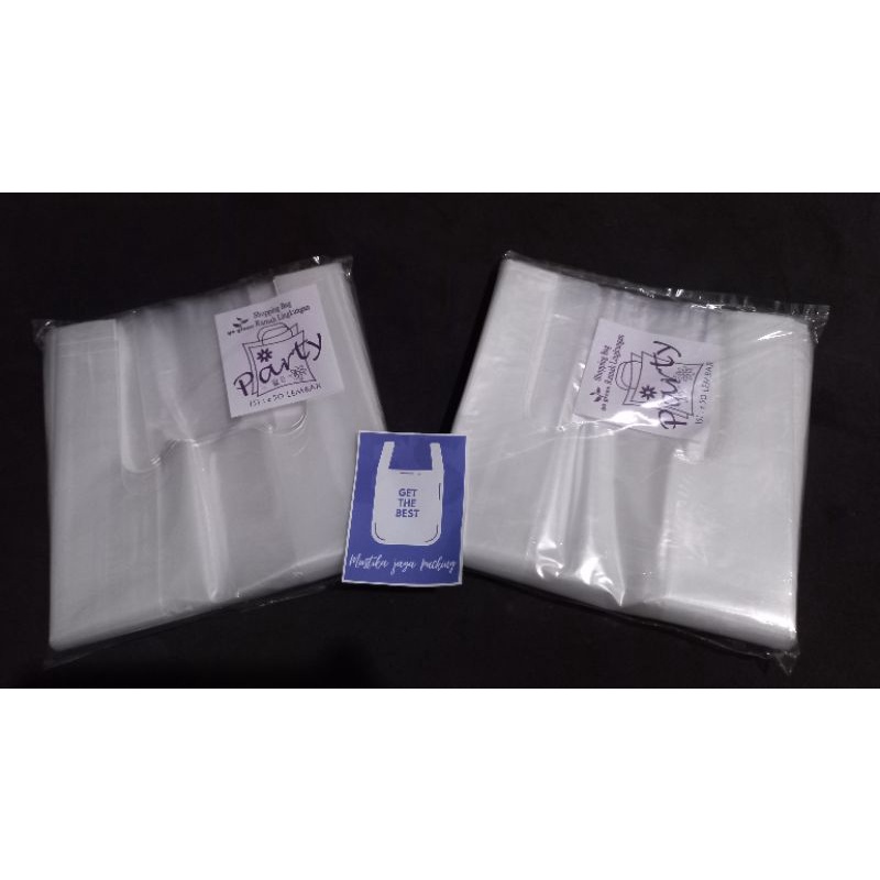 ukuran no 20 isi 50 plastik PE BENING transparan kantong kresek plastik PE