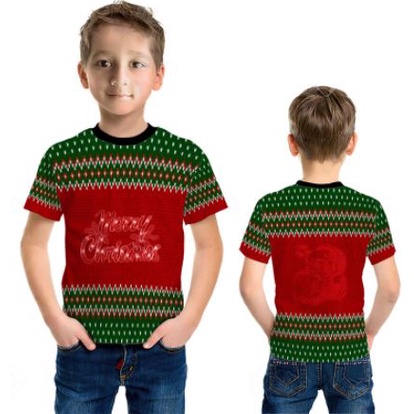 Kaos Baju T-shirt Murah Anak Laki-Laki Dan Perempuan Merry Christmas Natal 2021 Art2