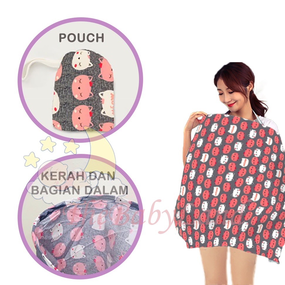 [1KG 11PCS] Babyland Apron Menyusui Nursing Cover Kain Penutup Menyusui