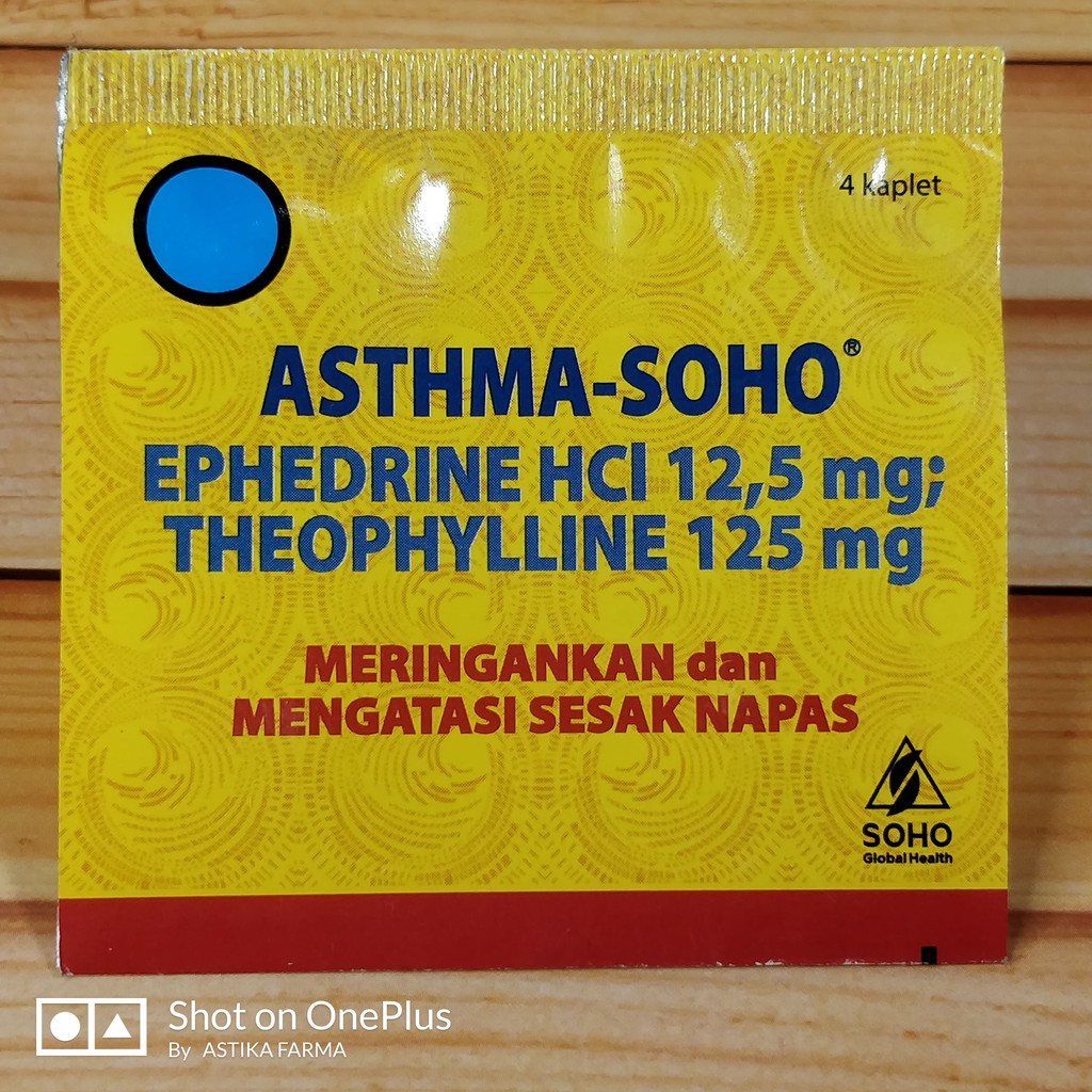 ASTHMA-SOHO (1Strip @4 Tablet) Asma Soho Asthmasoho - Meringankan dan mengatasi sesak napas