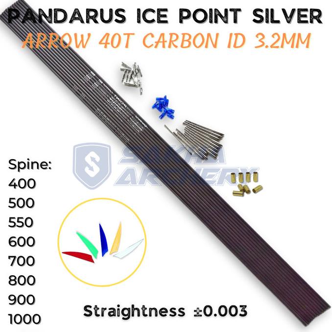 Arrow Carbon Pandarus Mirip Easton X10 Spine 600 s/d 1000 Belum Rakit