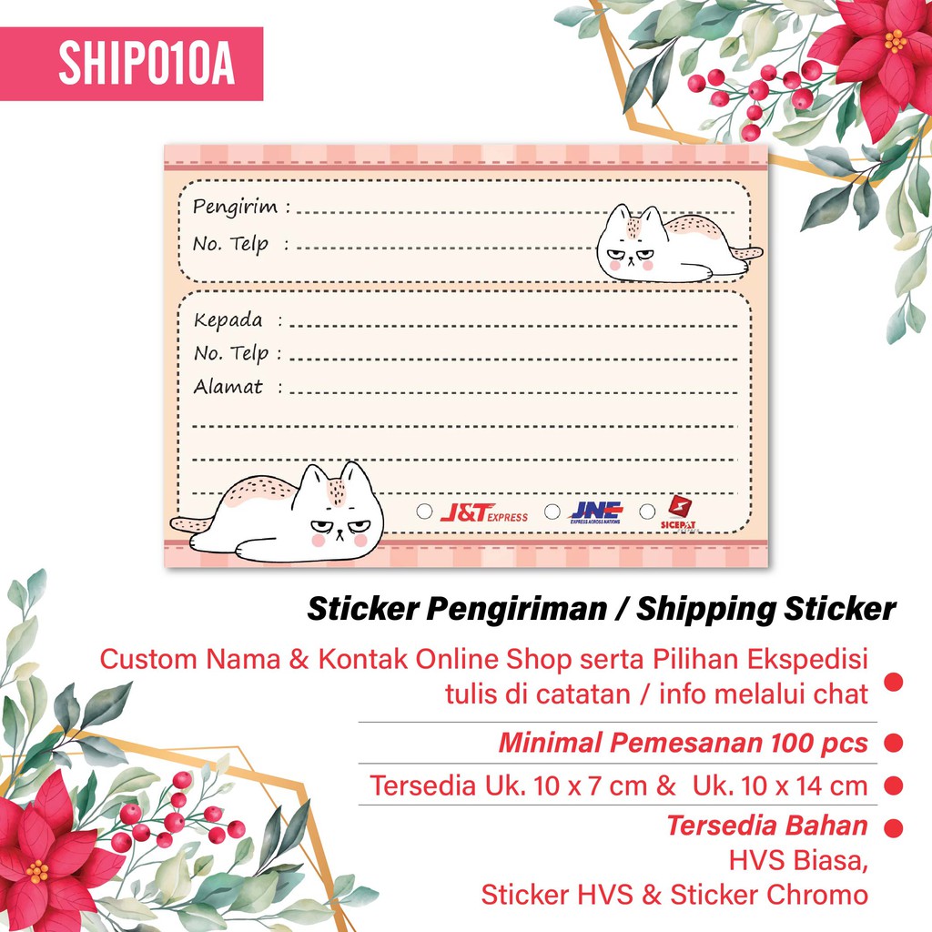 

Hanabi Shipping Sticker isi 16 pcs Stiker Label Pengiriman Kode Ship010A