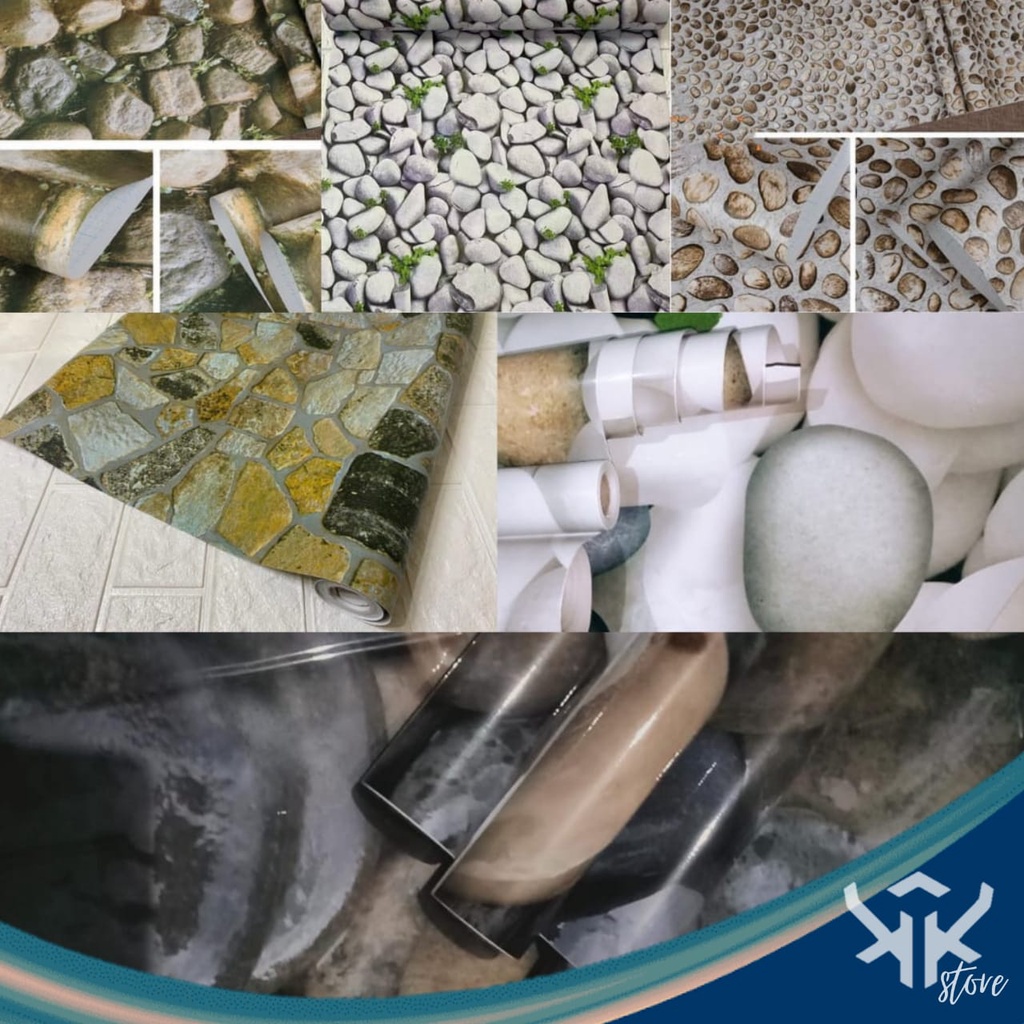 Wallpaper Dinding Motif Batu Alam 45cm x 5m Wallpaper Motif Batu Alam