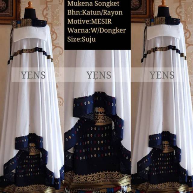 Mukena Bali Songket Mesir White Series