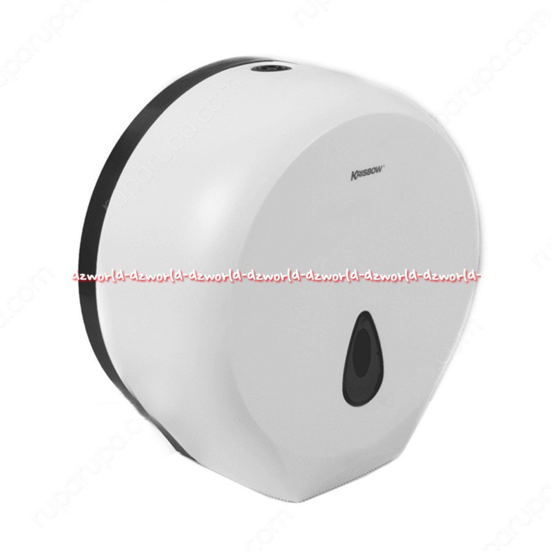 Krisbow Single Jumbo Roll Dispenser Alat Tempat Tissue Gulung Besar Roll Jumbo Putih White Kris Bow Toilet WC Dispenser Tissu Tisu Tisue Rolls