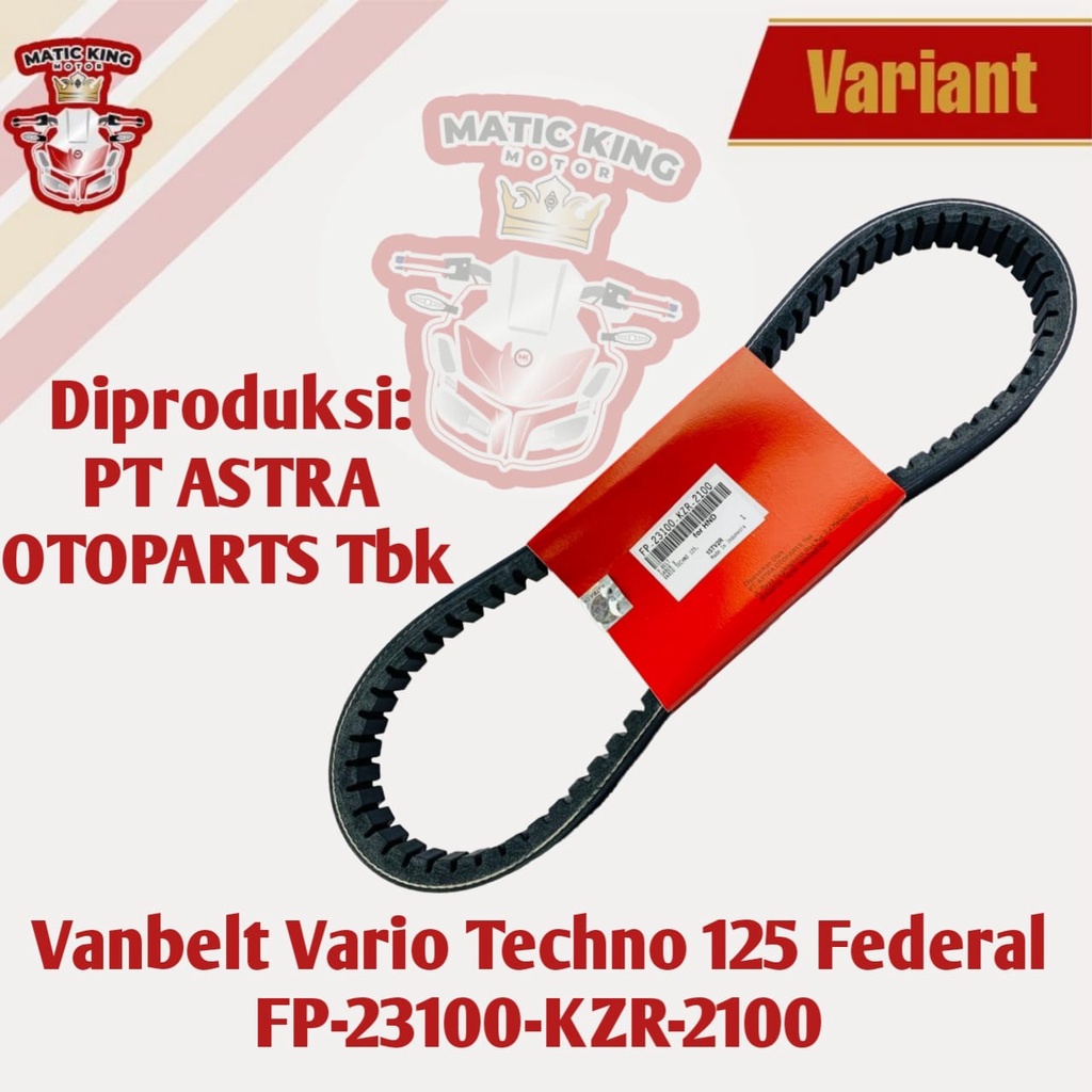 Vanbelt V belt Fanbelt Honda Vario 125 Techno old bohlam Federal ASTRA OTOPARTS  FP-23100-KZR-2100