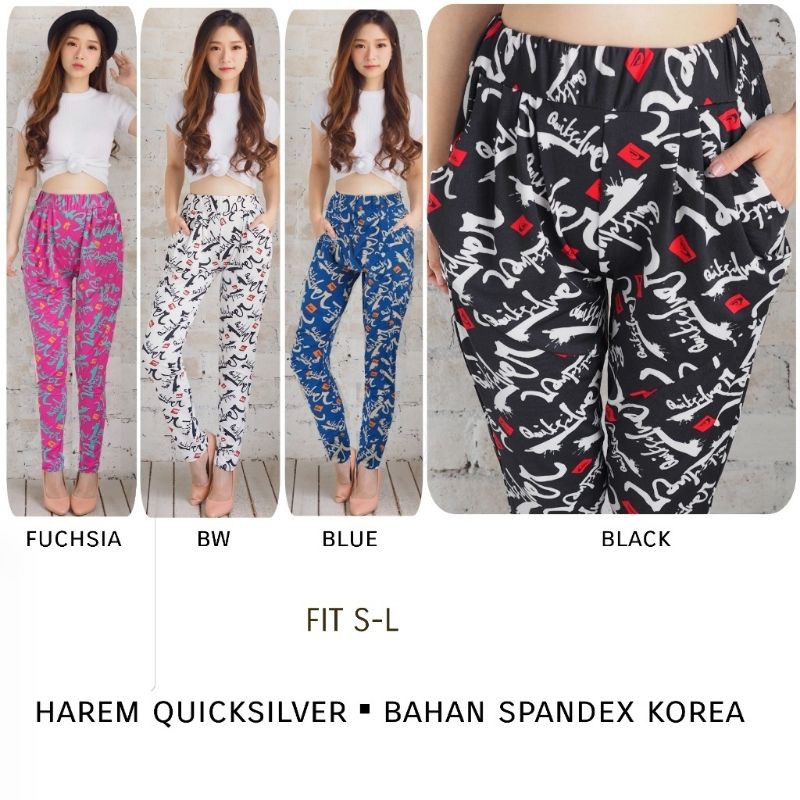 Hareem Quicksilver Celana Panjang Santai Celana Tidur Joger Motif Adem Murah Import Best Seller New