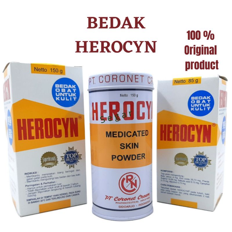 Herocyn Bedak Herosin Bayi Anak Dewasa Biang Keringat