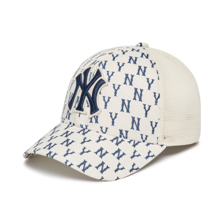 Topi MLB NY New York Yankees Monogram Cream 100% Authentic - Original