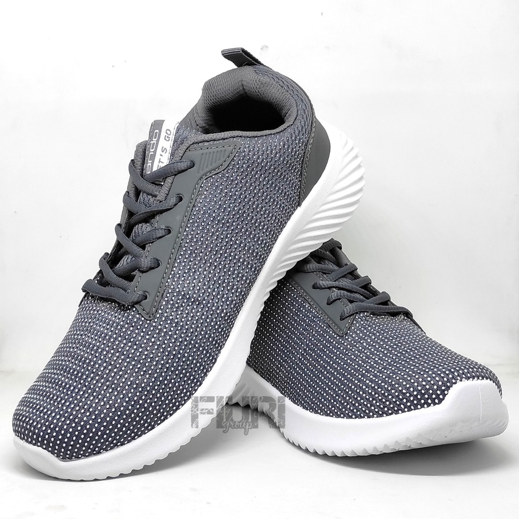 FIURI - Ando Original - XANDER 39-43 Abu Abu - Sepatu Kets Pria - Sepatu Sneakers Pria - Sepatu Olahraga Sport Pria - Sepatu Casual - Sepatu Jogging Lari Fitness Gym Senam Pria - Sepatu Sekolah Bertali SD SMP SMA - Fiuri