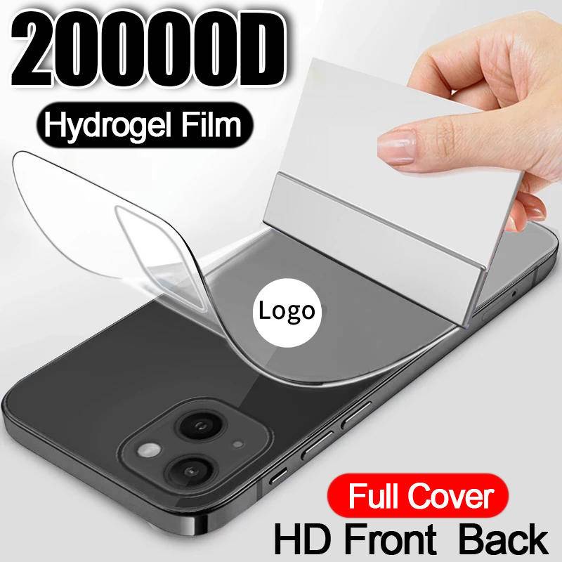 Film Pelindung Layar Depan Belakang 20000D Untuk iPhone 14 13 12 Pro Max Mini Hydrogel 14 Plus 14 Pro 13Pro 12Pro