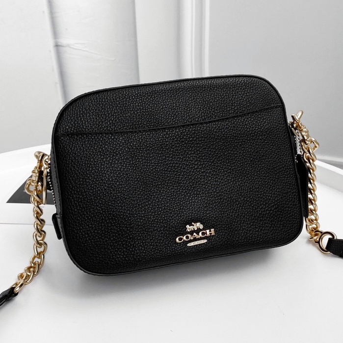 [Instant/Same Day]29411 coach women bag Shoulder sling bag Square black small bags   xjb