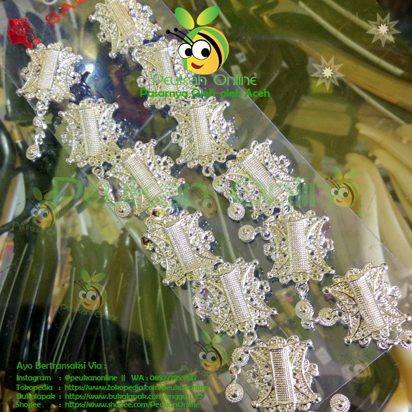 Bros Aceh untaian tengah Uk Sedang (Lusinan) / Bros Jilbab Aceh