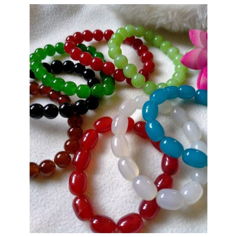 gelang giok sintesis / gelang giok alam sintesis/ gelang giok merah