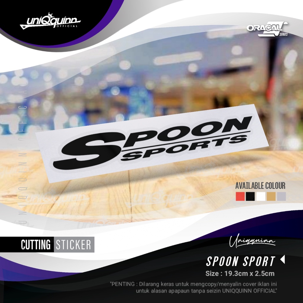 UQ Stiker Spoon Sport | Cutting Sticker Spoon | Stiker Motor Mobil