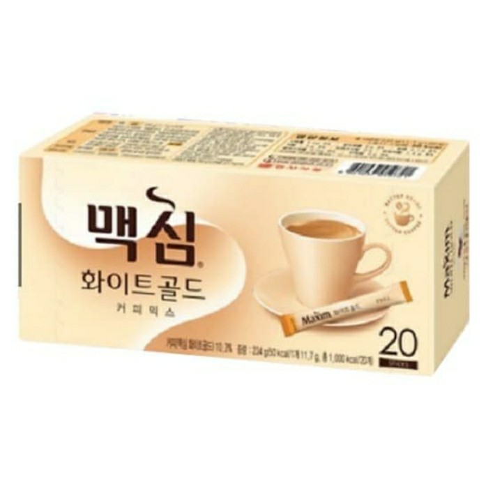 

maxim white gold coffee korea 234gr, 20 sachets