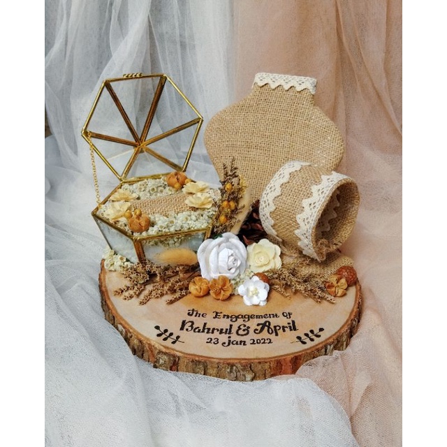 Ring Box Jewelry Box Tempat Cincin Rustic