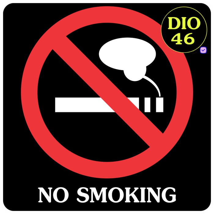 Unik STIKER PETUNJUK TANDA NO SMOKING WALL STICKER DINDING DILARANG MEROKOK Limited