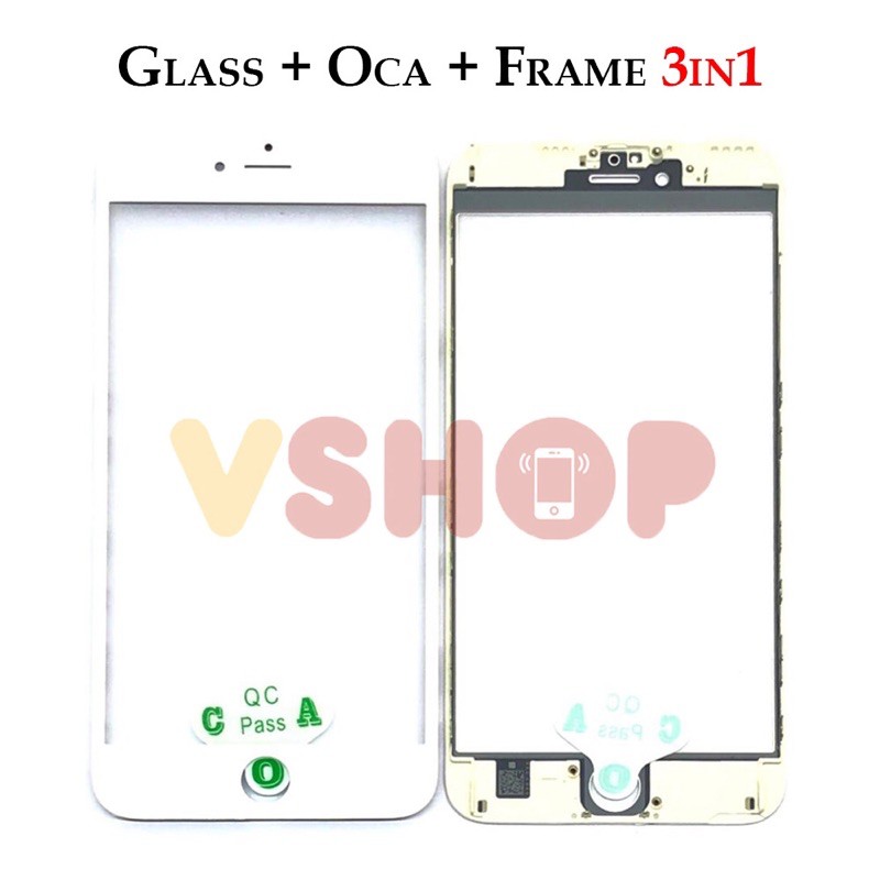 GLASS LCD - KACA TOUCHSCREEN - OCA - FRAME 3IN1 IP 6S+ 6S PLUS