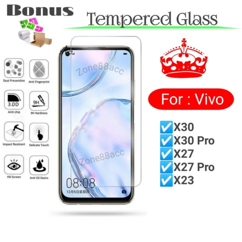 Antigores Tempered Glass Screen Guard protector X30 X30pro X27 X27pro X23 Pro TG Bening Antiblue Spy Blue light Full Garskin Lensa Lens Pelindung Layar 9D