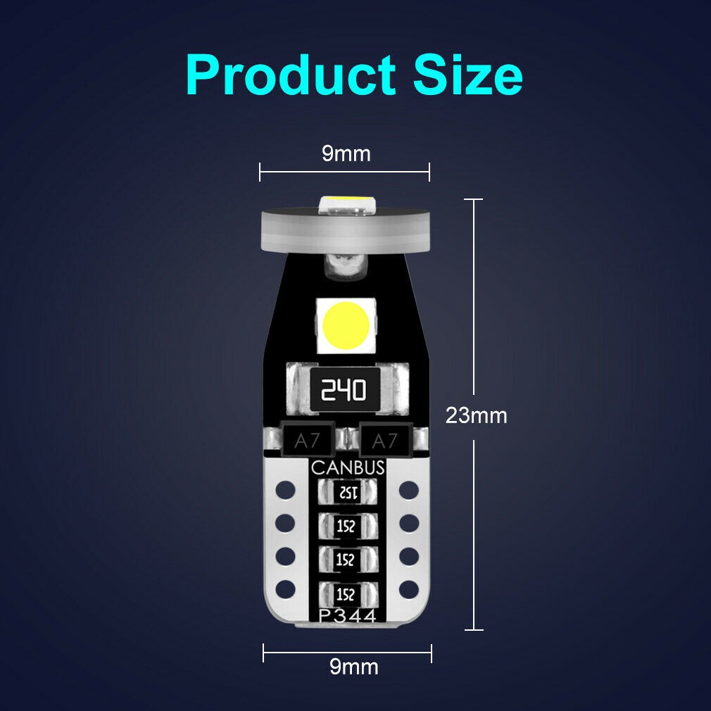 LED T10 3030 3SMD Car CANBUS Lampu Senja Speedometer Kabin Sein Sen Rem Mobil Motor