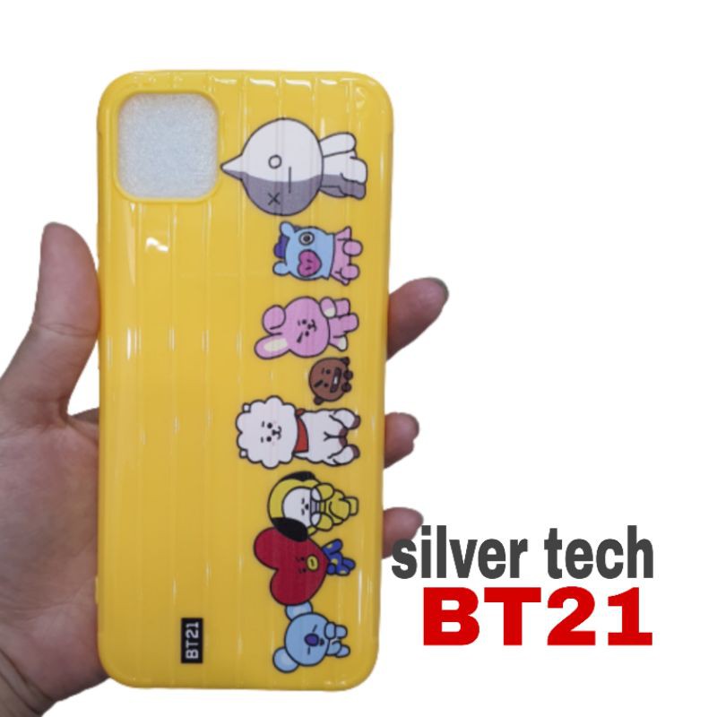 Silver Tech Softcase Gambar BT21 Realme C11 / Gambar Realme C12 / Gambar Realme C15