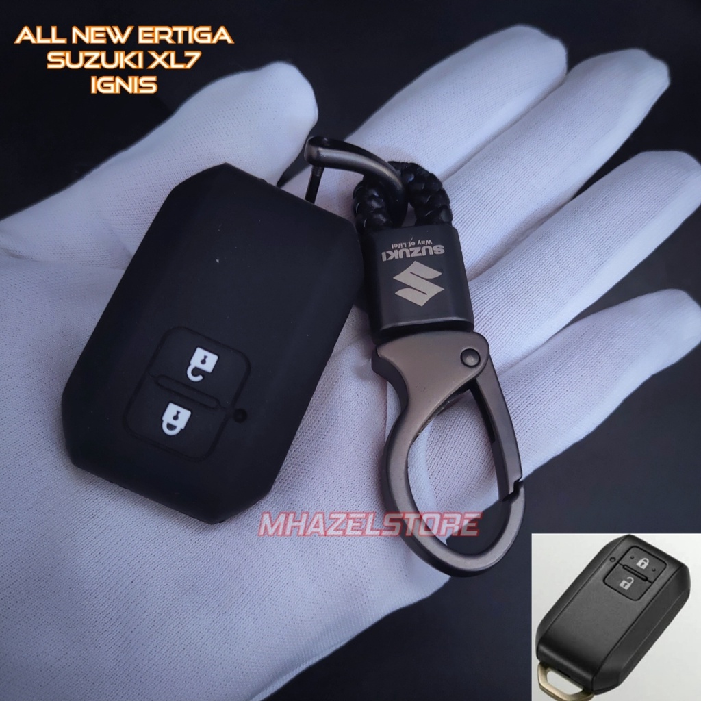 Gantungan kunci sarung remote keyless cover MOBIL SUZUKI ALL NEW ERTIGA XL7 IGNIS BALENO model anyam