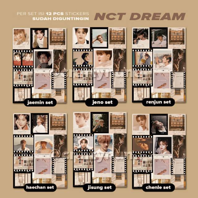 (NC-004) NCT FILM AESTHETIC STICKER SET ✨ by Crafty Nuna - stiker case hp buku jurnal bujo 127 dream kpop