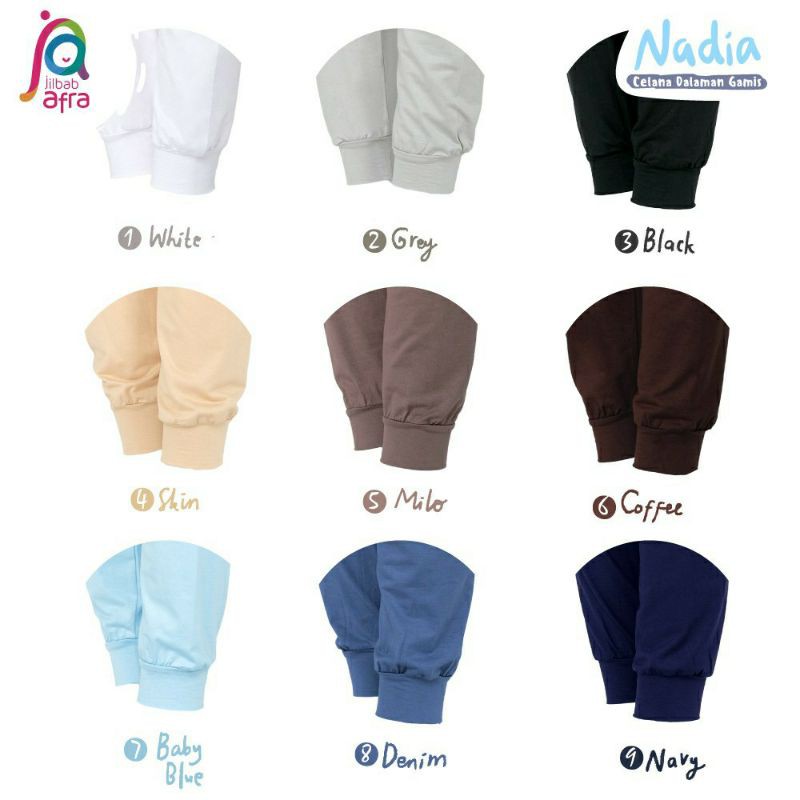 Celana Dalaman Gamis (Celamis) By Jilbab Afra ( Jilbab Arfa ) Nadia - Bahan Kaos Rayon HQ