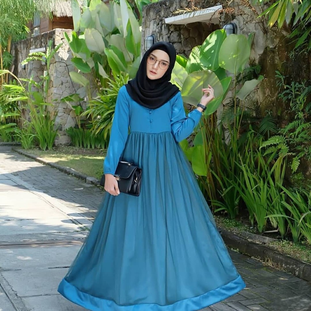 Queen Dress Biru Tosca vg