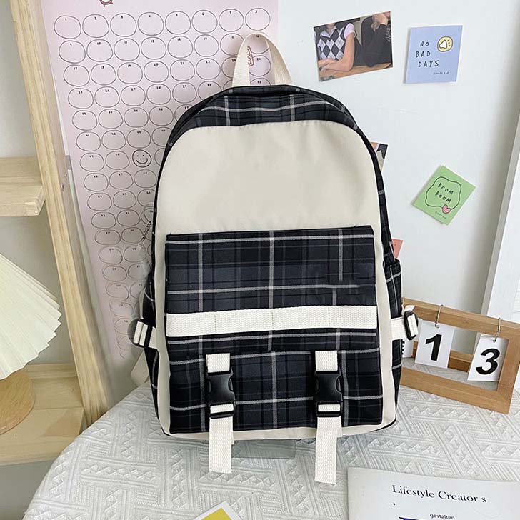 ARISTA TAS RANSEL SEKOLAH ANAK REMAJA SD SMP SMA NGAJI MOTIF KOTAK KOTAK TERBARU MODEL KOREA