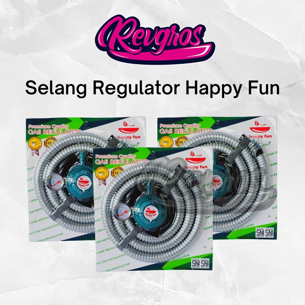 SELANG REGULATOR SMART LOCK SNI / REGULATOR KOMPOR GAS SNI / SELANG REGULATOR HAPPY FUN SNI