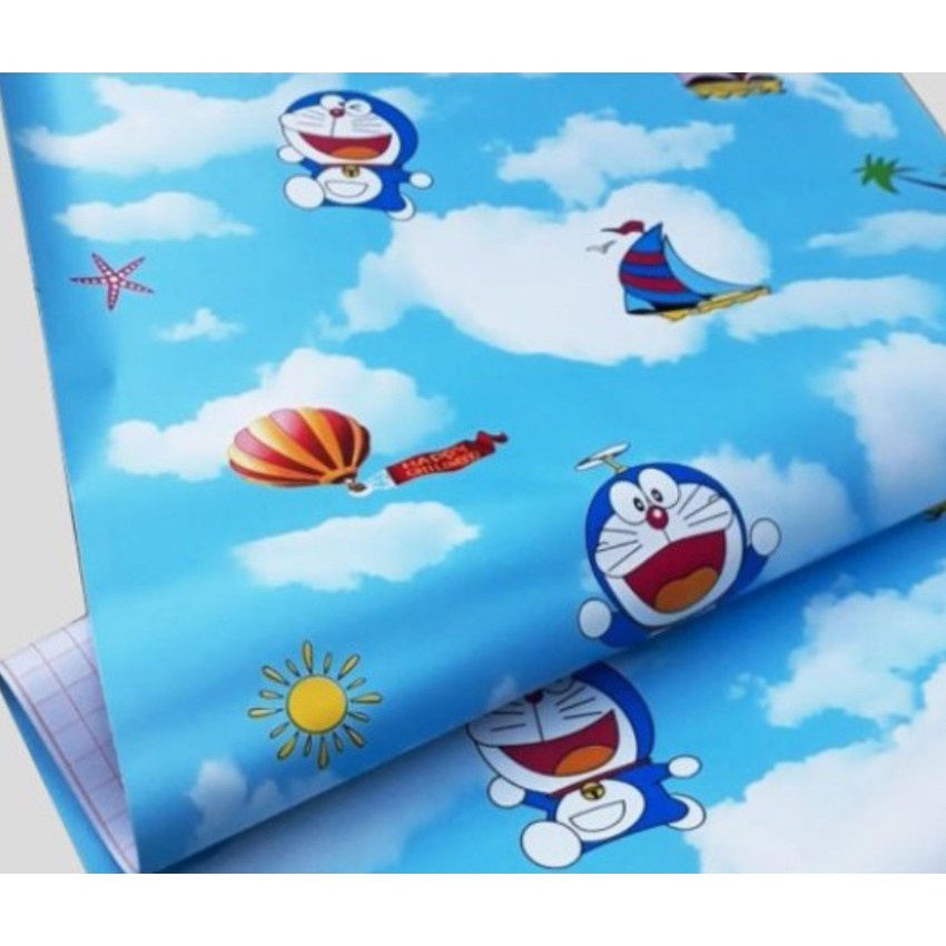 Wallpaper Dinding Stiker Karakter Doraemon Awan Doraemon Holiday 45 cmx 10m