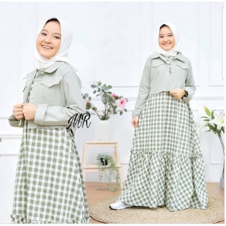 SETELAN OUTER + GAMIS ANAK PEREMPUAN USIA 8 9 10 TAHUN/JANICE SET KIDS/PAKAIAN ANAK PEREMPUAN/GAMIS 