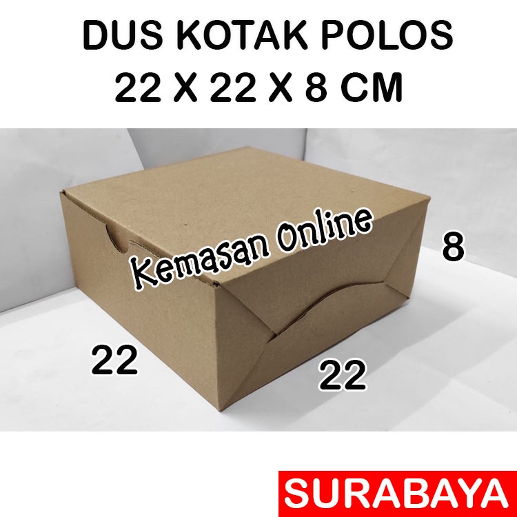 

(10pcs)Kotak Box Hampers Kardus 22x22x8cm Karton Dus Coklat Corrugated EFlute