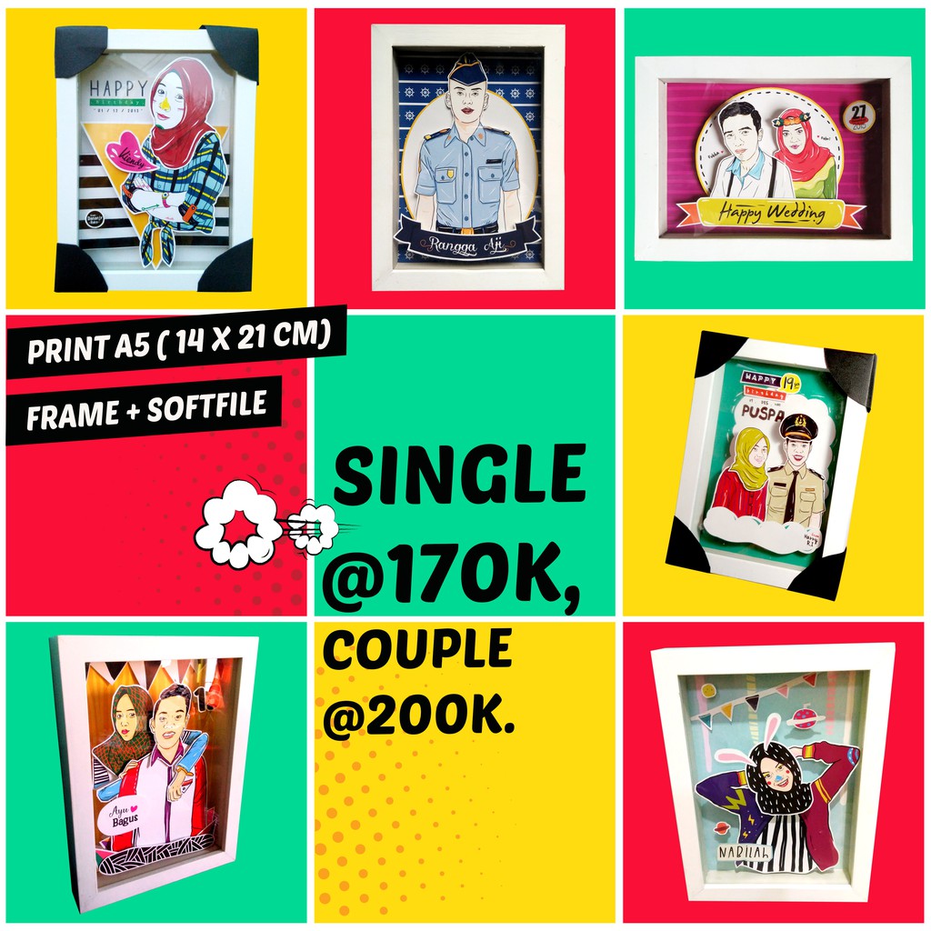 

KADO GAMBAR SCRAP FRAME ( COUPLE ) A5