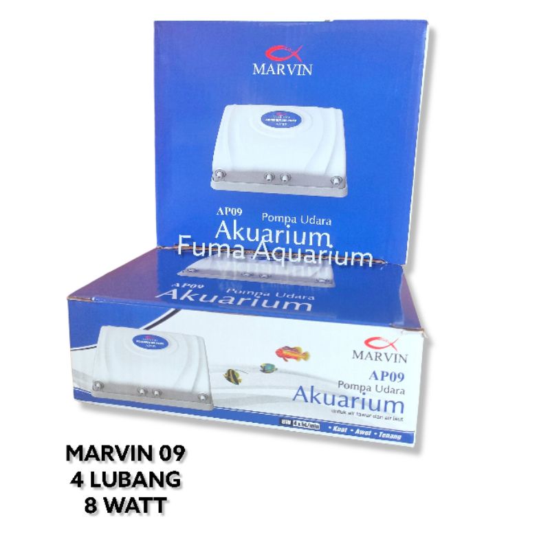 MARVIN ROSSTON AP 09 POMPA AERATOR 4 Lubang AIRPUMP GELEMBUNG UDARA AKUARIUM 4 LUBANG