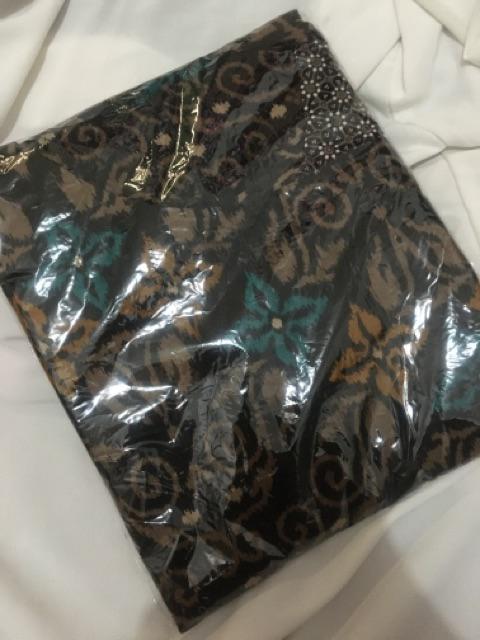 Ms Gamis Batik Sriwedari Maxi Jumbo Xxl Ld 110c. Resleting Belakang Katun Sogan