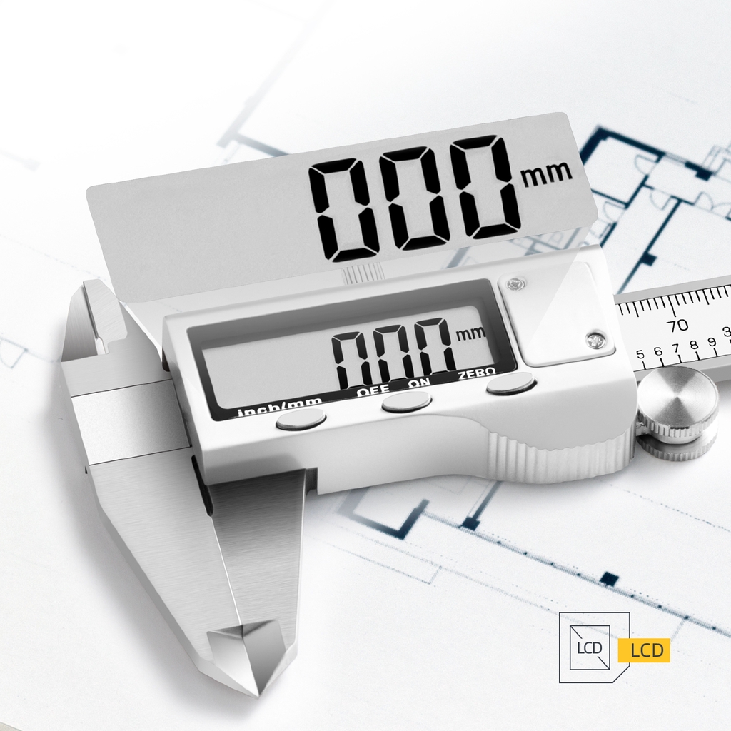 Deli Vernier Caliper/Jangka Sorong Digital 6 inch Stainless Steel DL91150 /Alat Perkakas