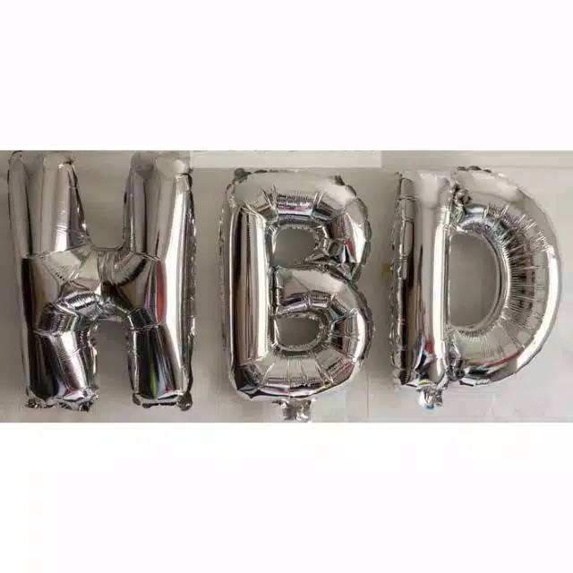 Paket 3 Pcs Balon Foil HBD/ Balon Foil Huruf