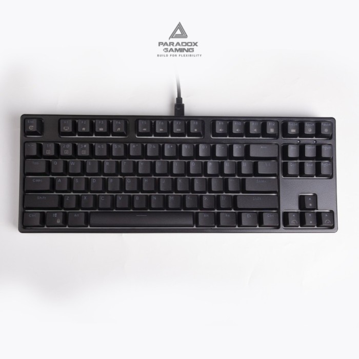 PARADOX GAMING KEYBOARD GHOST87 BLACK ABS KEYCAPS HOTSWAP - BLACK CASE - BLUE